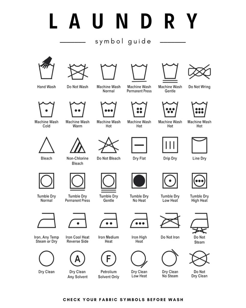 LAUNDRY SYMBOLS EXPLAINED: ULTIMATE GUIDE TO CARE LABELS - ANDREA JEAN